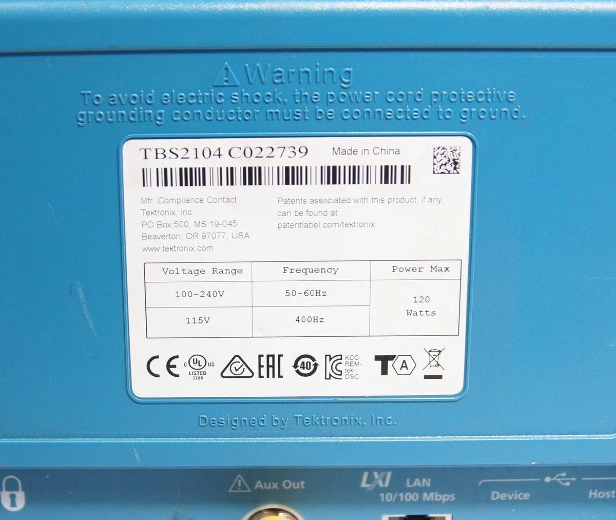 Tektronix TBS2014 100MHz 1GS/s 4Channel Digital Oscilloscope