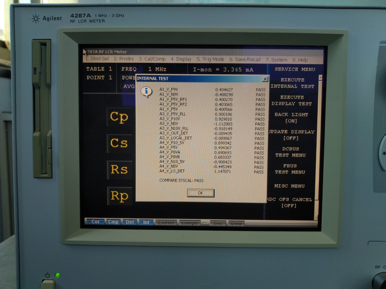 Agilent 4287A 1 MHz - 3 GHz RF LCR Meter w/ option 010 _0427 - XG eqpt