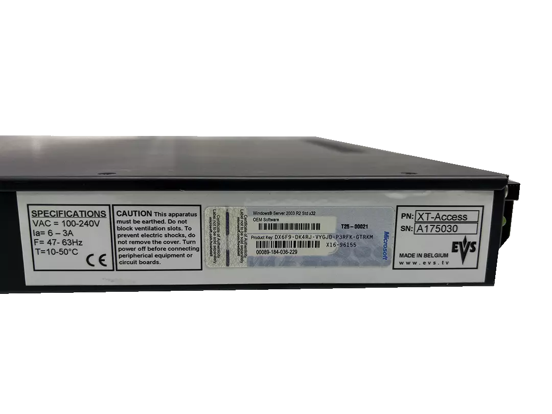 EVS XT Access Interface and Media Xchange Unit with i7 HP Licenses