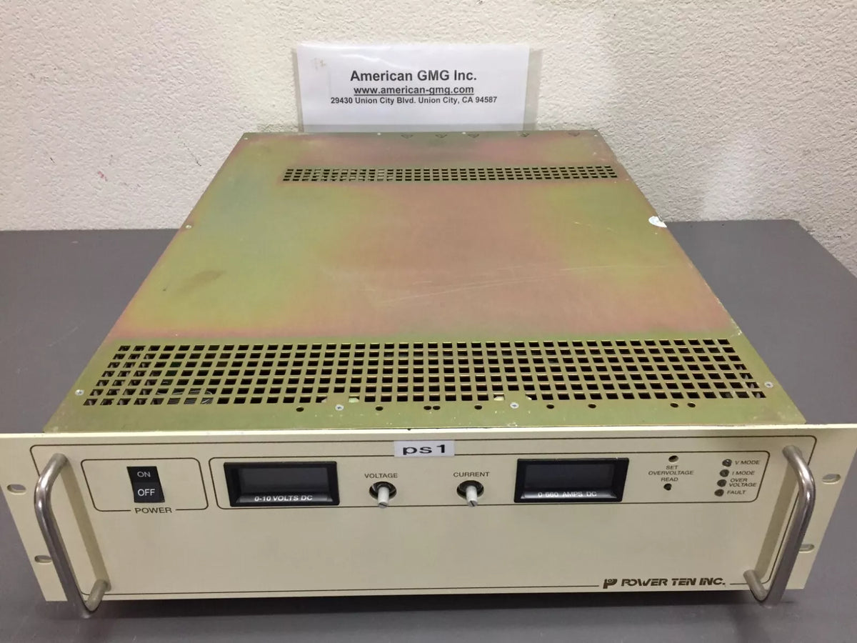 Heavy Duty DC Variable Power Supply Power Ten P63C-10660A 0-10V DC 0-660A
