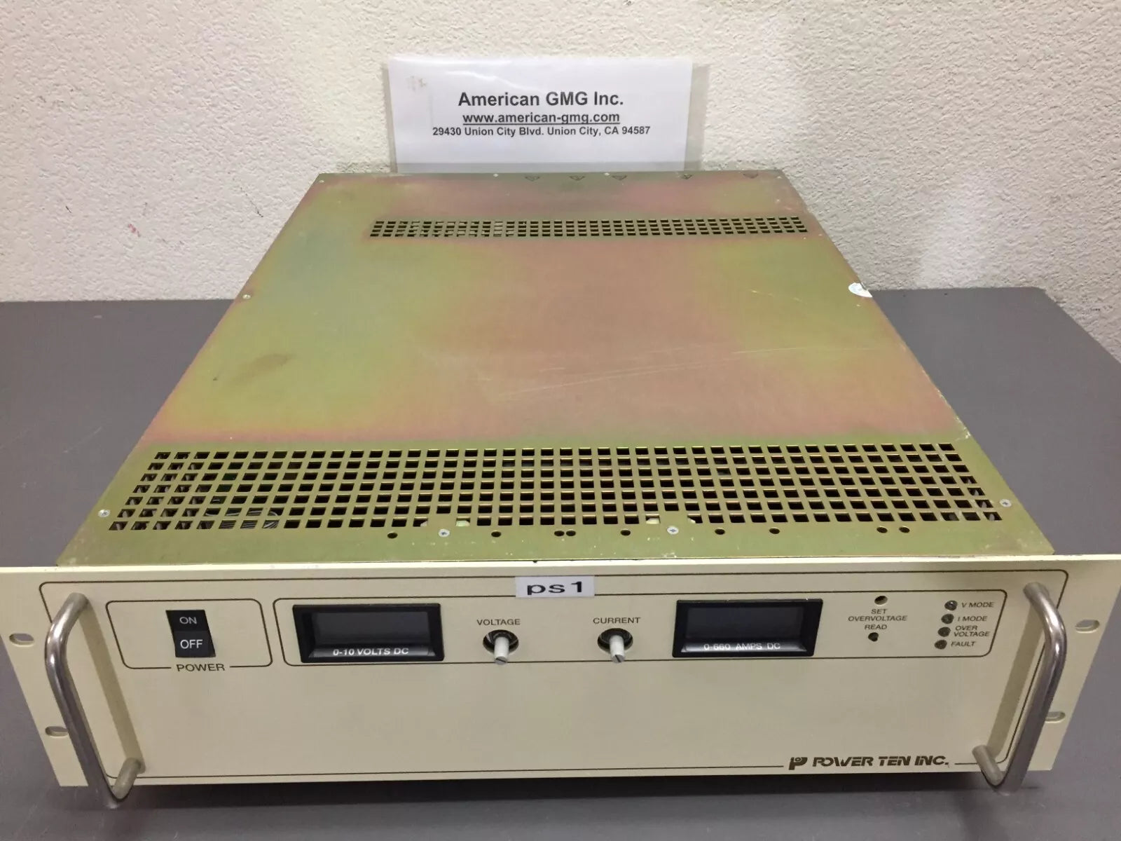 Heavy Duty DC Variable Power Supply Power Ten P63C-10660A 0-10V DC 0-660A