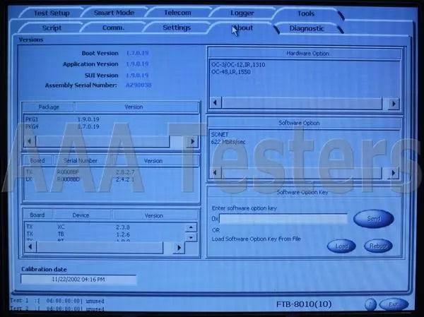 EXFO FTB-8010 2.5 Gig SONET / SDH Module 4 FTB-400 FTB-8000 FTB-8010-13-15 OC-48