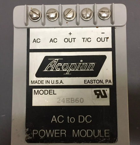 Acopian Model 24EB60 AC to DC Linear Regulated Power Supply