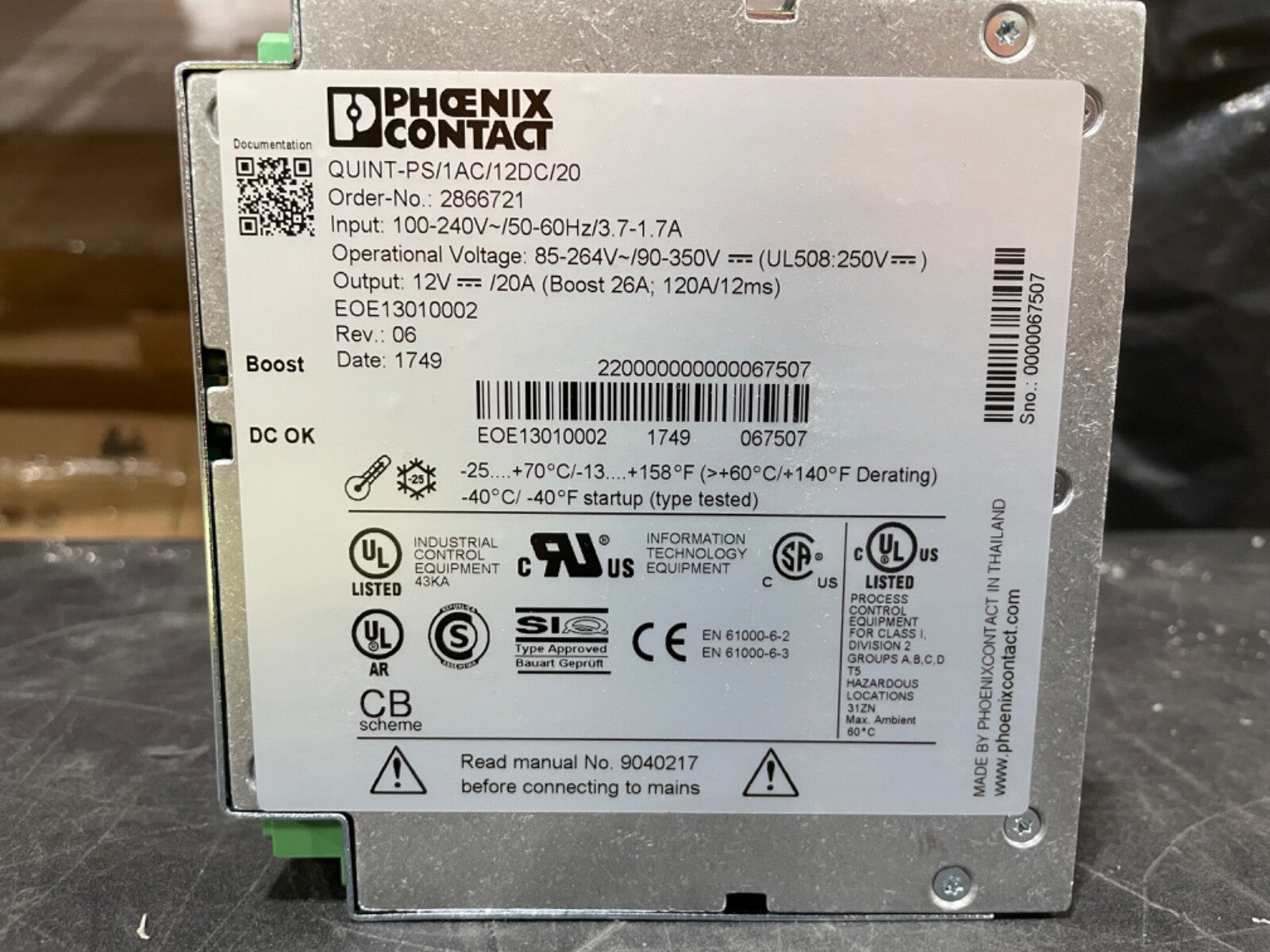 Phoenix Contact 2866721 Power Supply Unit