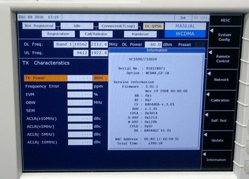 YOKOGAWA VC3300 WCDMA Wireless Communication Tester