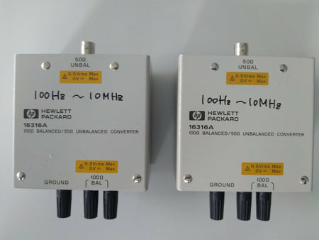 HP Agilent 16316A 100Ω Balanced / 50Ω Unbalanced Converter w/ HP 16316-60002 - XG eqpt