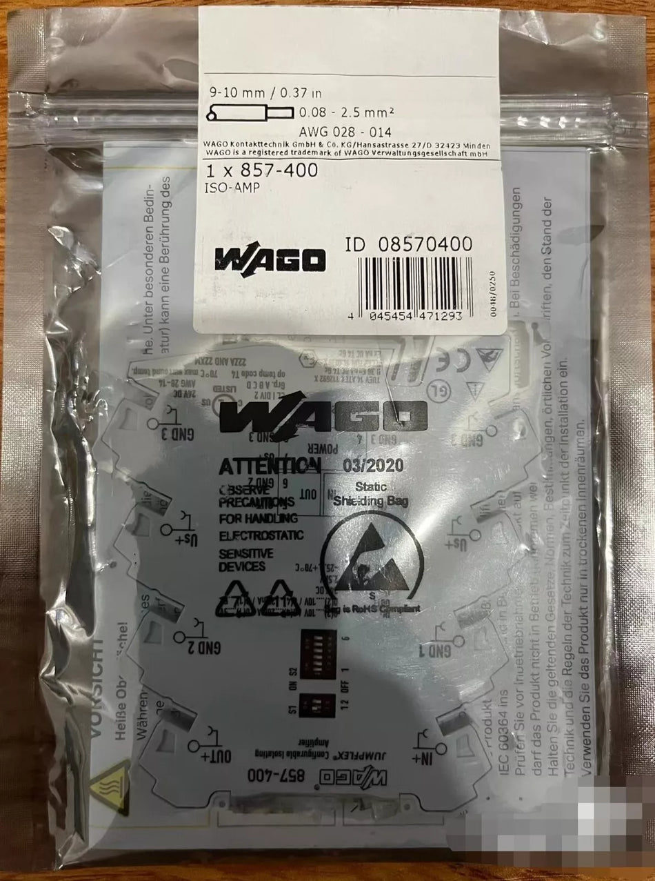 1pc NEW Wago 857-400 Signal Conditioner #V1IV CH