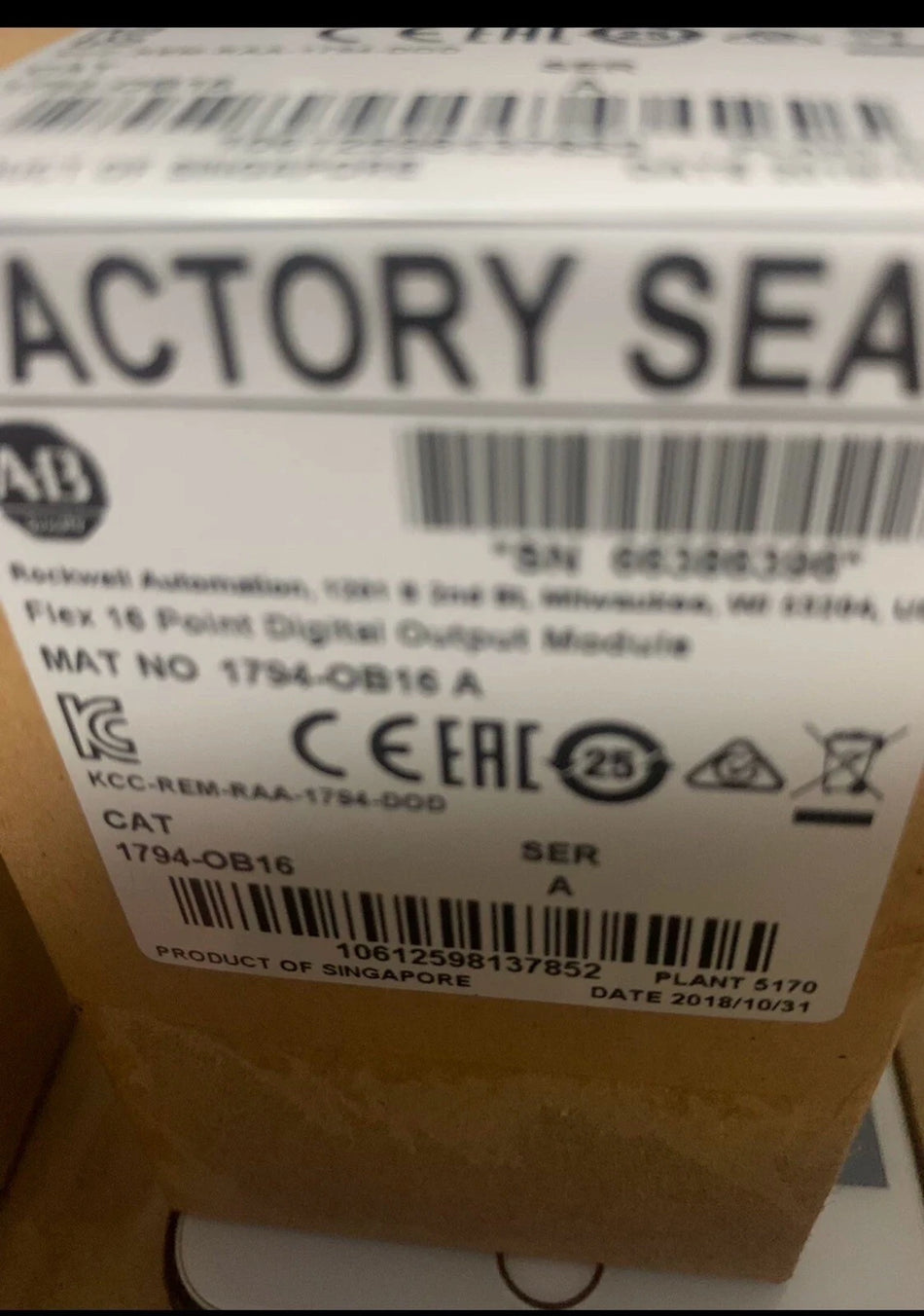 Allen-Bradley 1794-OB16 Digital Output Module