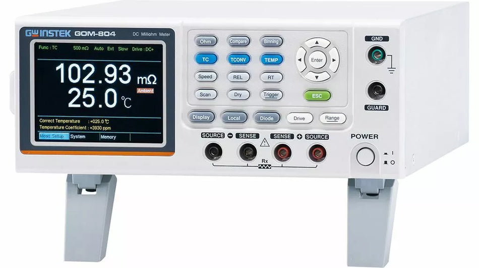 GW Instek GOM-804G DC Milli-Ohm Meter with Handler 50,000 Counts GPIB