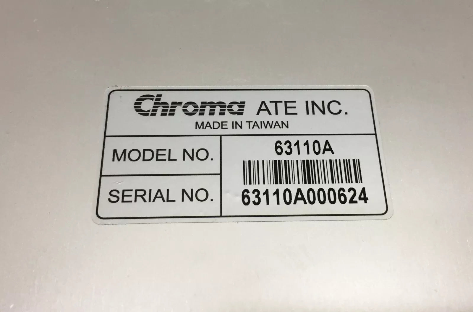 Chroma 63110A DC Electronic Load Module 0.6A-2A, 100V-500V, 100W
