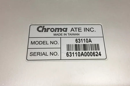 Chroma 63110A DC Electronic Load Module 0.6A-2A, 100V-500V, 100W