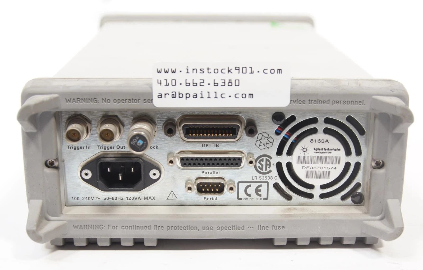 Agilent 8163A Lightwave Multimeter w 81635A Power Sensor & 81654A Laser Source