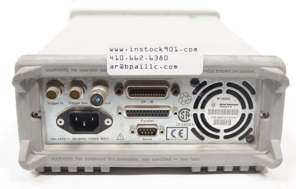Agilent 8163A Lightwave Multimeter w 81635A Power Sensor & 81654A Laser Source