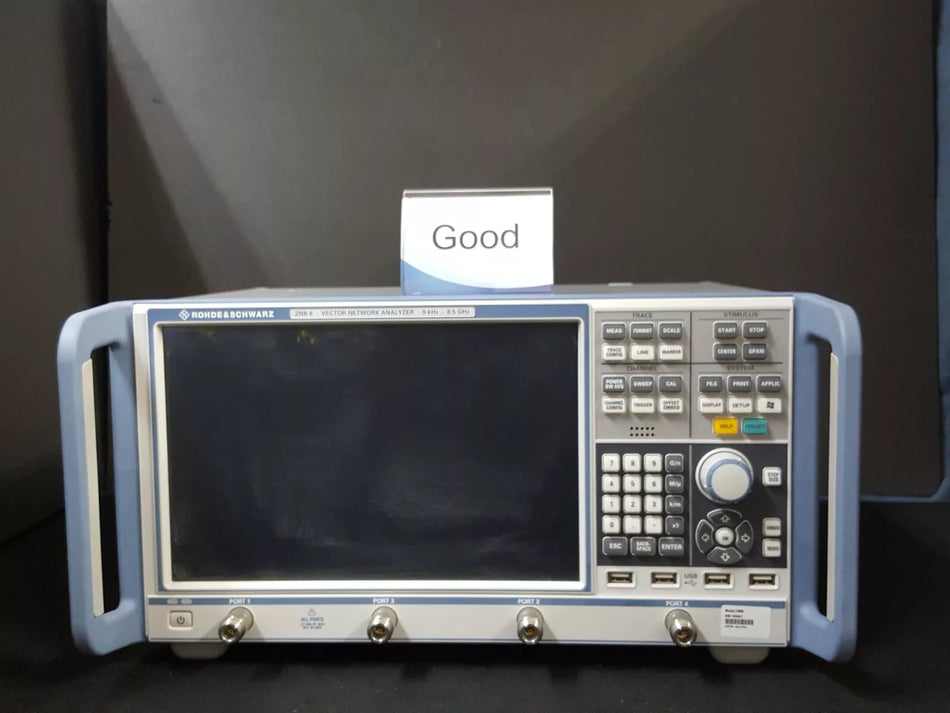 R&S ZNB8 Vector Network Analyzer 9kHz - 8.5GHz Win10 4Port (104347)