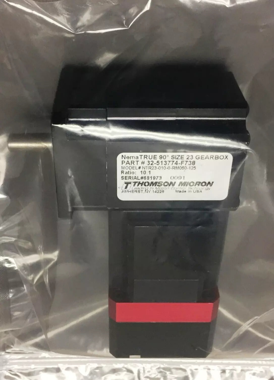 Thomson Micron P/N 32-513774-F738 NTR23-010-0-RM060-125 Gearhead