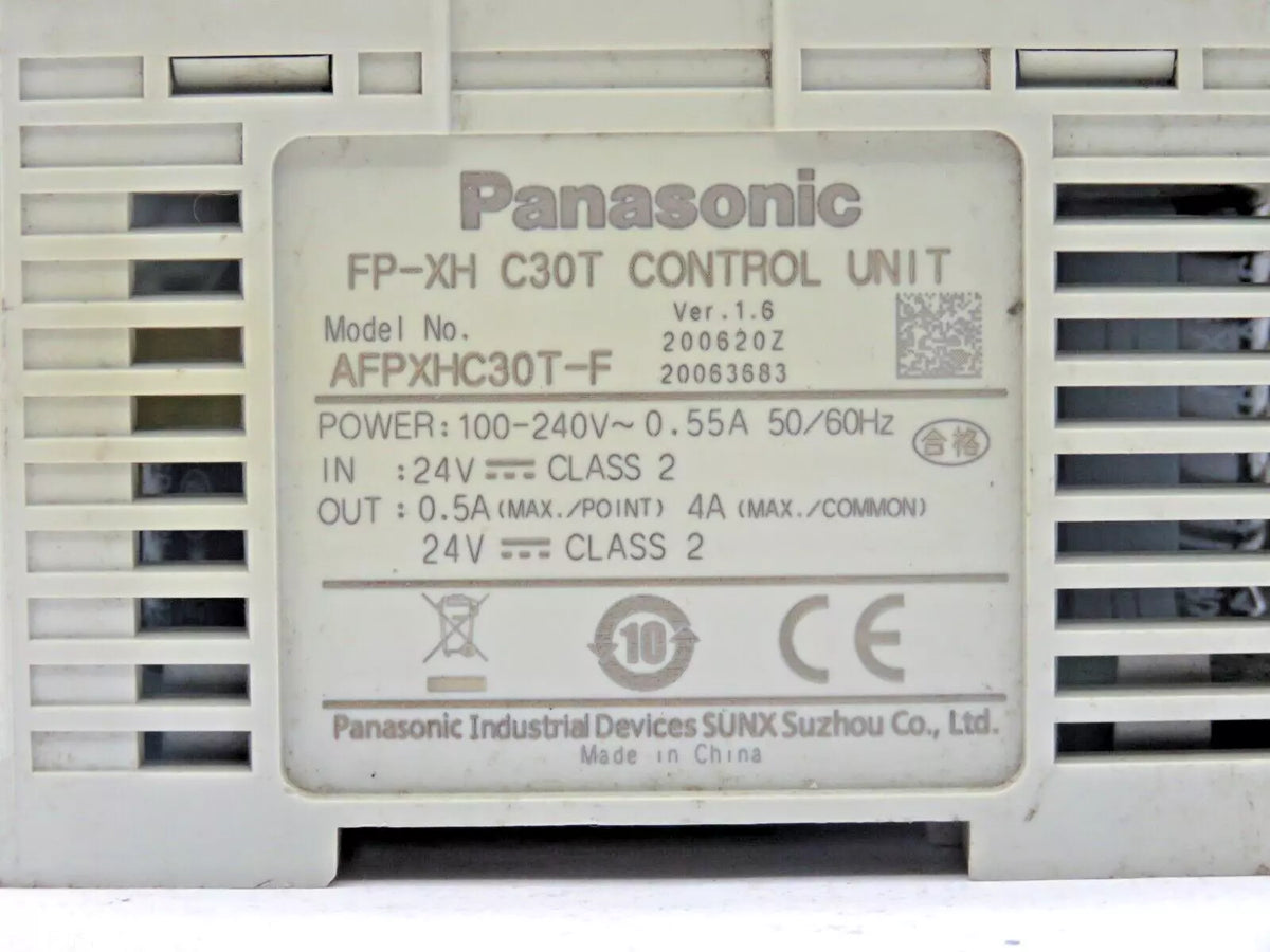 Panasonic FP-XHC30T AFPXHC30T-F Control Unit 100 to 240V AC - USED
