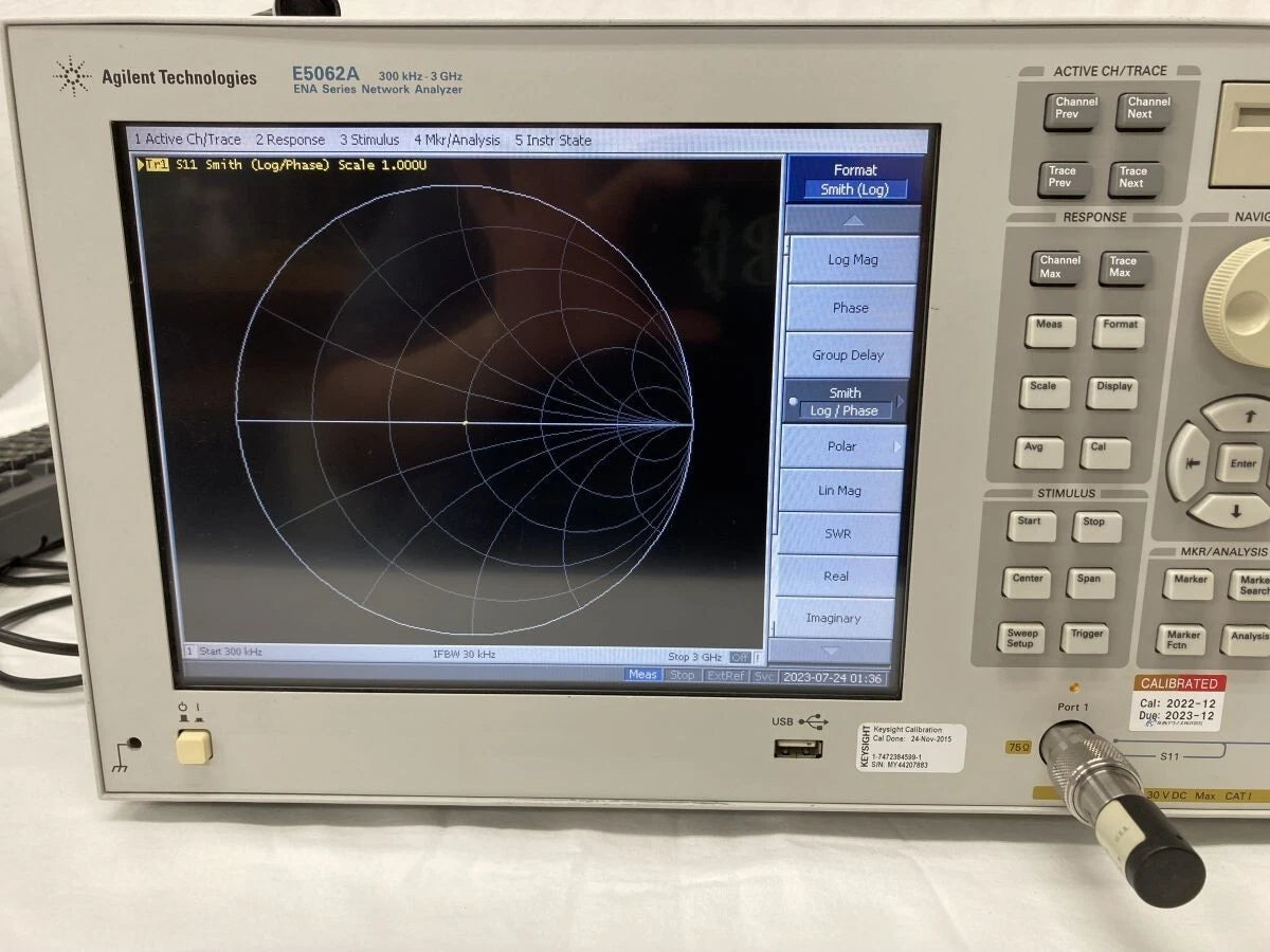 Agilent E5062A ENA Series network Analyzer 300k~3GHz 75 Ohm opt:015,175