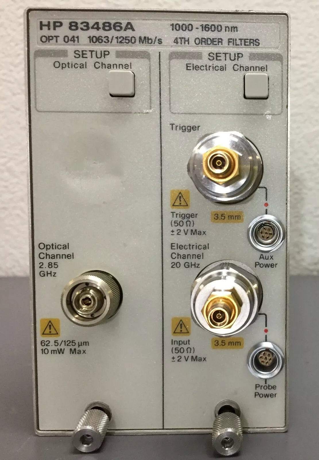 HP/Agilent/Keysight 83486A Opt 041 1063/1250 Mb/s 1000-1600 nm 4th Order Filt