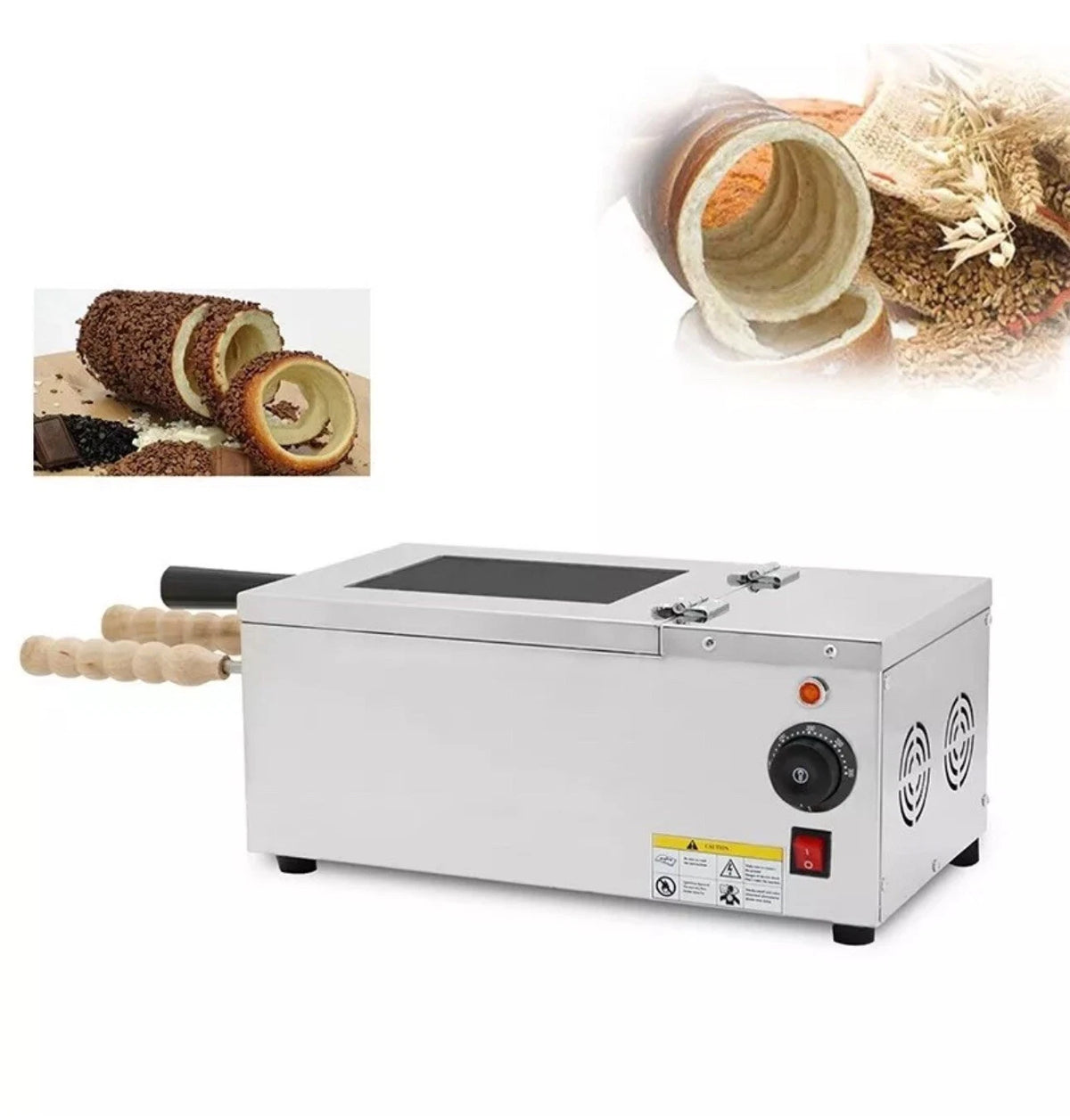 Electric Hungarian Kurtos Kalacs Chimney Cake Oven Roll Grill Machine