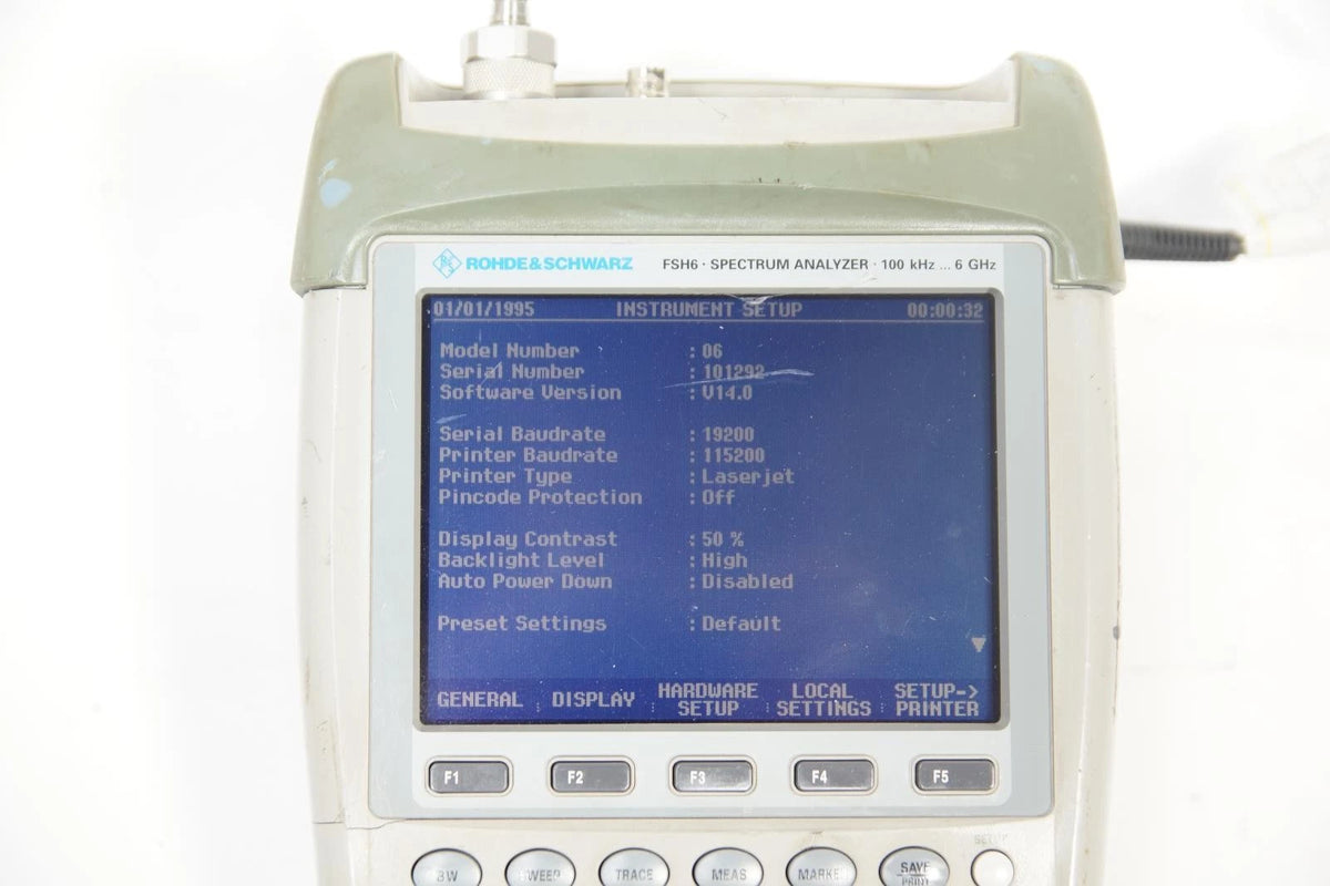 Rohde and Schwarz FSH6 100kHz - 6GHz Spectrum Analyzer