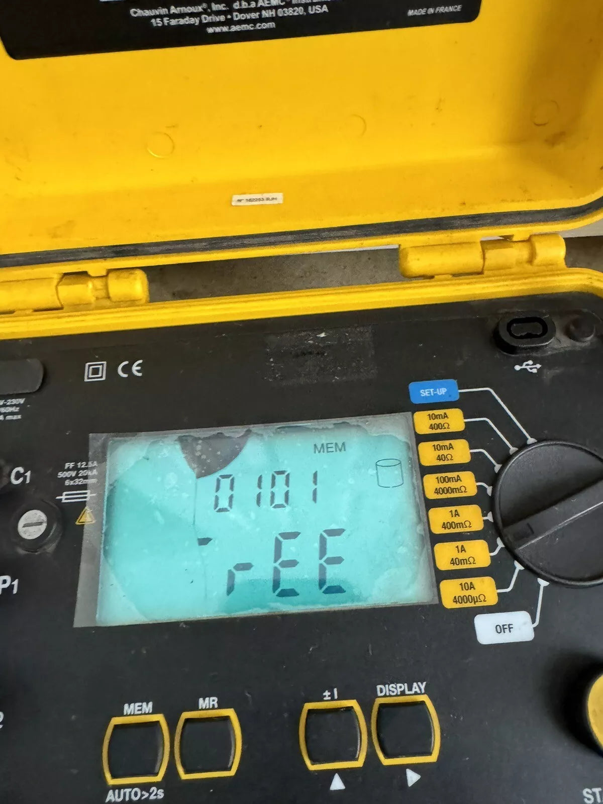 AEMC Instruments Model 6240 Micro-Ohmmeter 110V-230V 50/60Hz 80VA