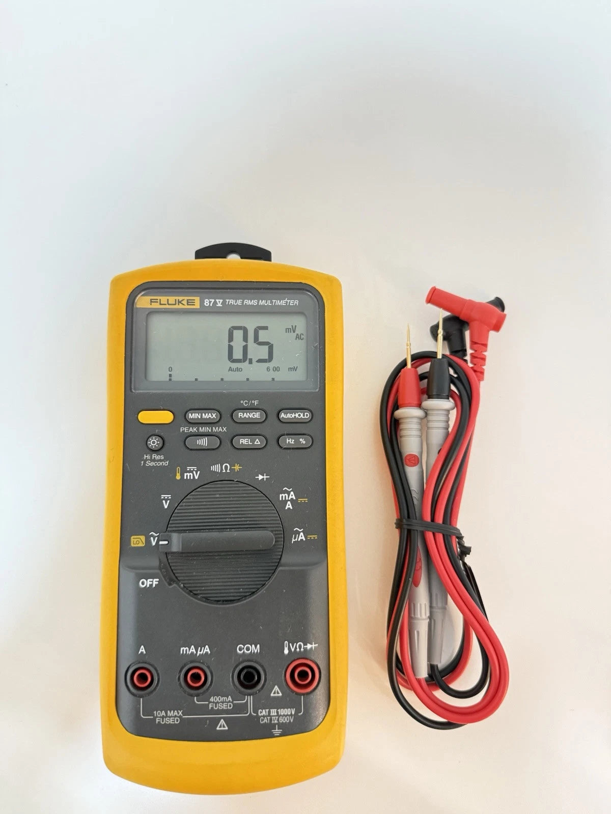 Fluke 87V True RMS Multimeter with Leads - Tested and Ready for Use