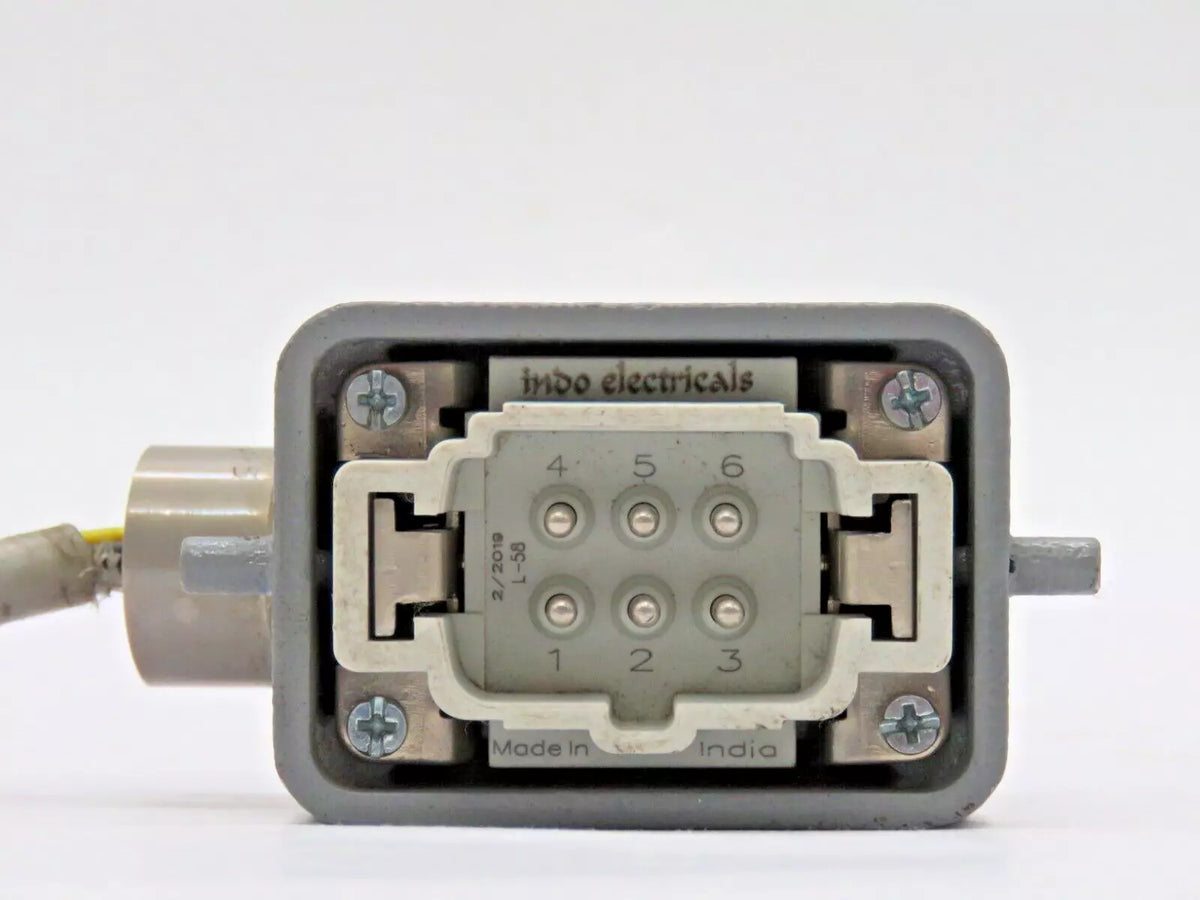 Indo Electricals Industrial Power Connector 16A 500V Gray