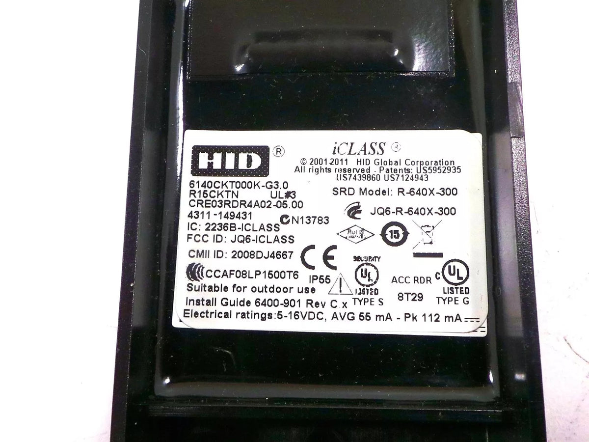 HID iCLASS R-640X-300 Access Control Card Reader
