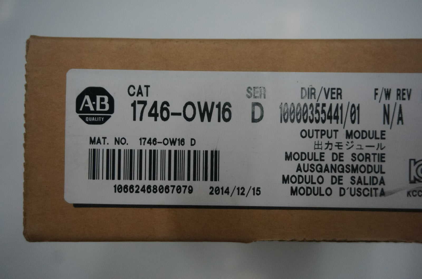 Allen-Bradley 1746-OW16 Digital Contact Output Module