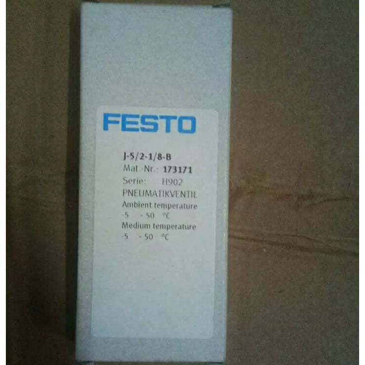 Festo J-5/2-1/8-B 173171 Solenoid Valve: New, Fast Shipping