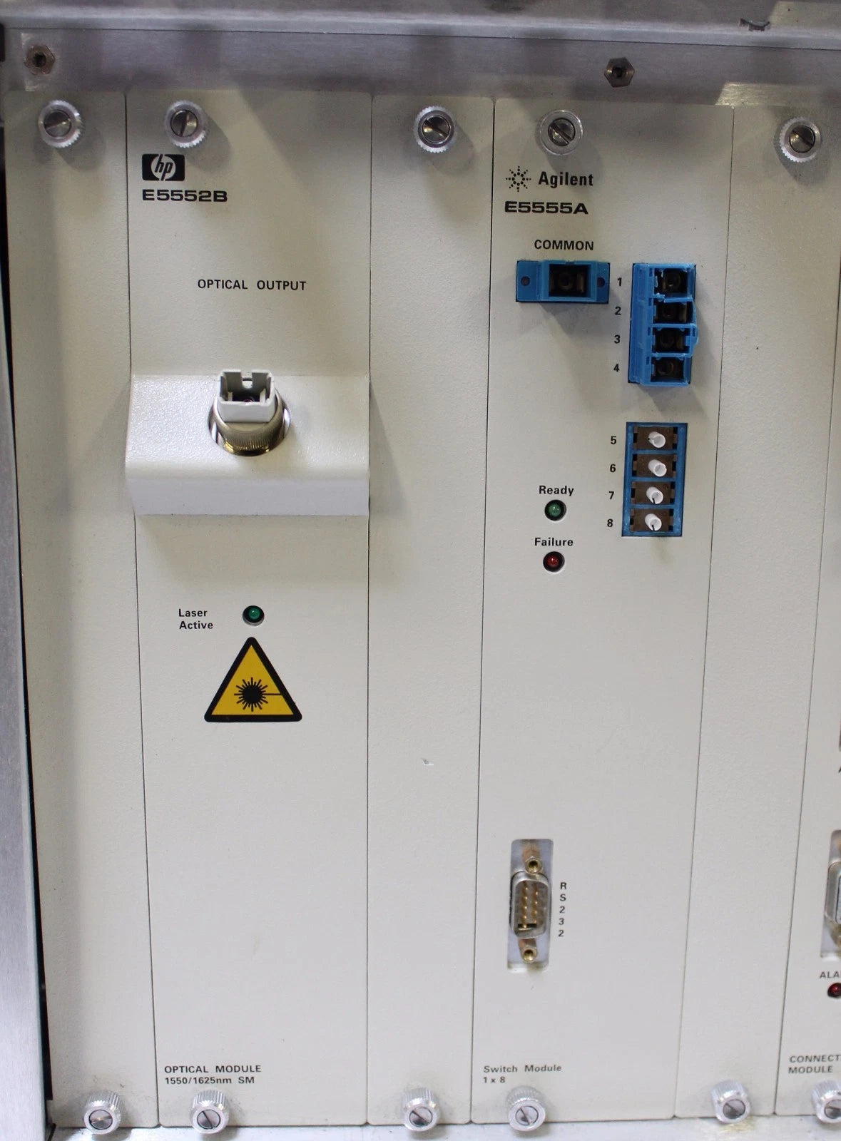 HP Agilent E5526A Remote Fiber Testing System w/ E5552B E5555A E5528A E5527E