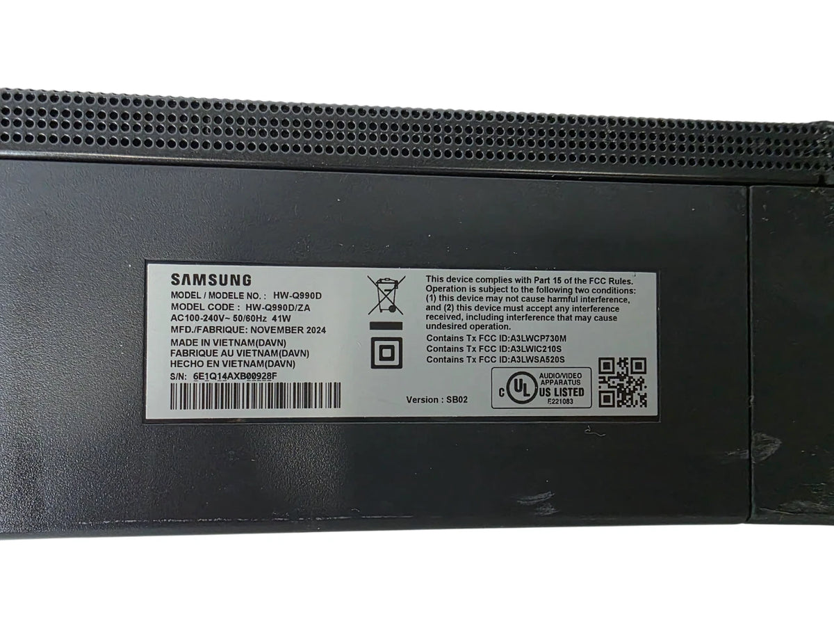 Samsung HW-Q990D 11.1.4ch Soundbar Dolby Atmos only - Black - Free shipping
