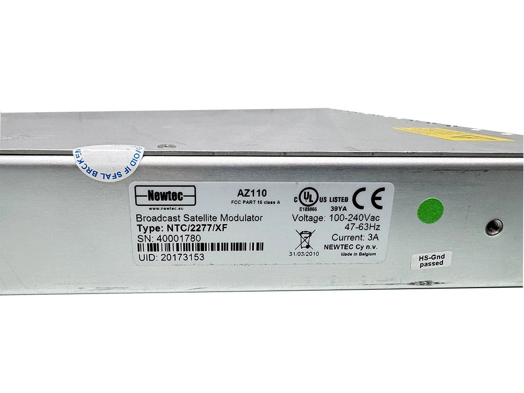 NEWTEC AZ110 DVB-S2 IF Out ASI Input Broadcast Satellite Modulator NTC/2277.NA.C