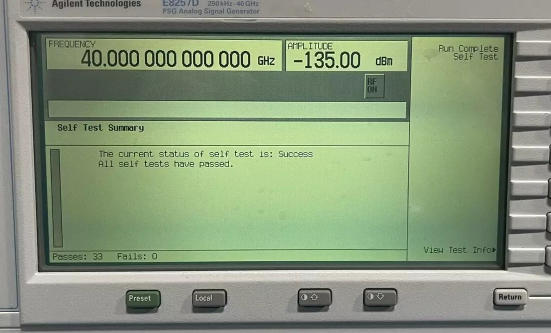 Agilent/Keysight E8257D PSG 250kHz-40GHz Analog Signal Generator Options 1E1 540