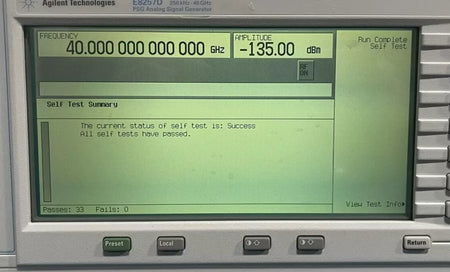 Agilent/Keysight E8257D PSG 250kHz-40GHz Analog Signal Generator Options 1E1 540