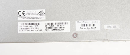 CISCO ASR-920-4SZ-A Aggregation Services Router with MetroIP License