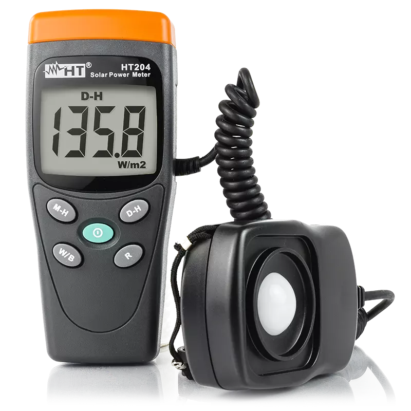 HT Instrument HT204 Digital Solar Meter Range 1 to 1999W/m² 1 to 634 BTU/(ft²*h)