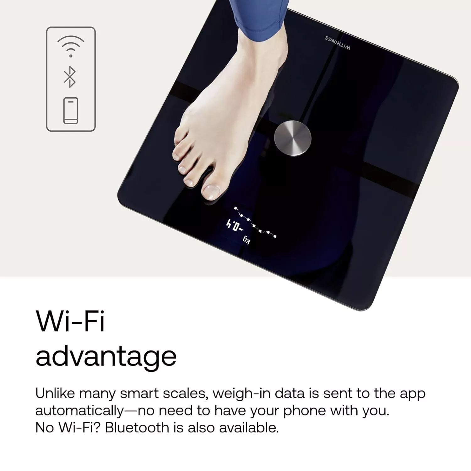 Withings Body+ Wi-Fi Smart Bathroom Scale for Body Fat, Weight Loss & Composition