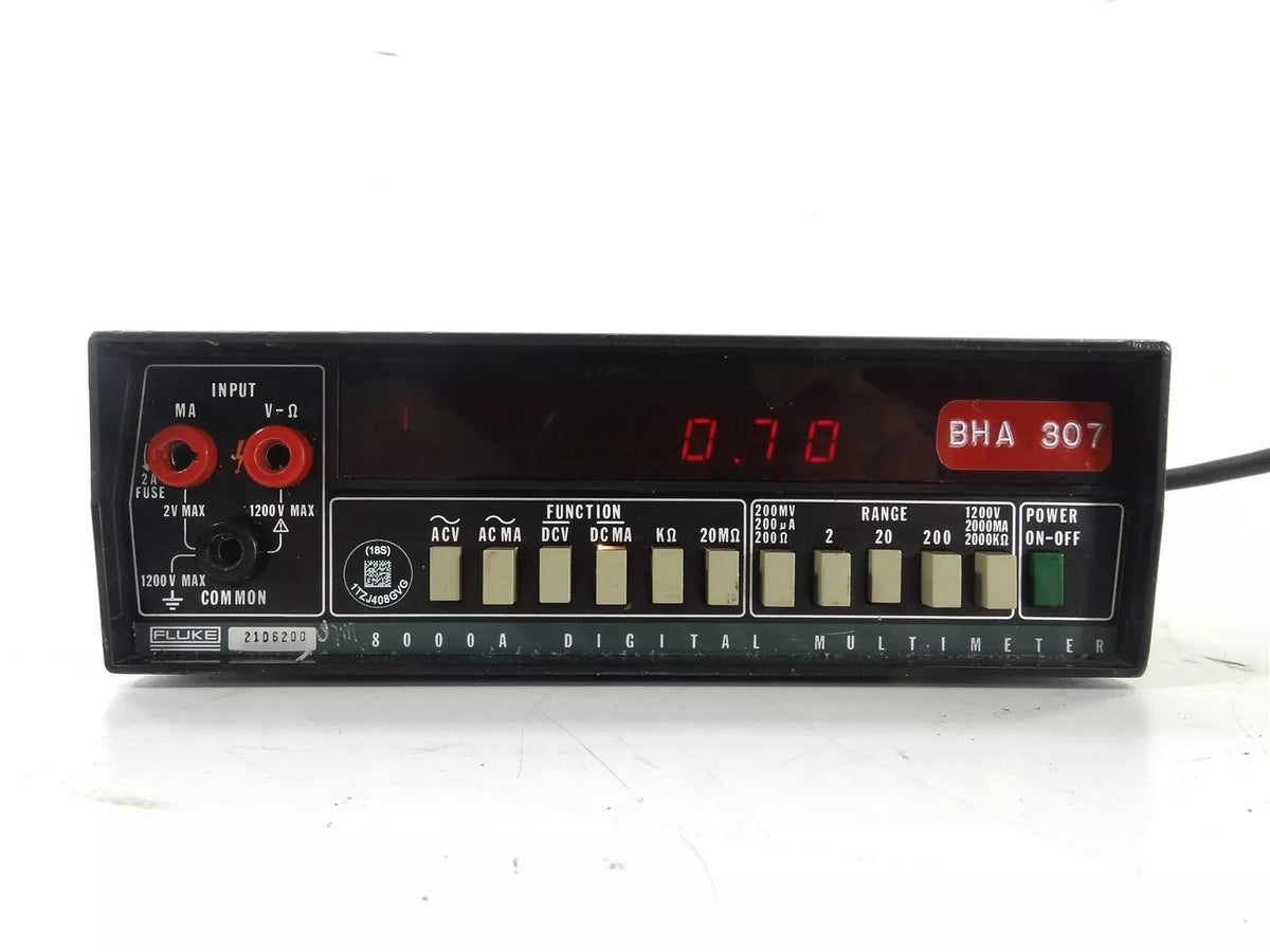 Portable Tabletop Test Fluke 8000A/BU Digital Multimeter
