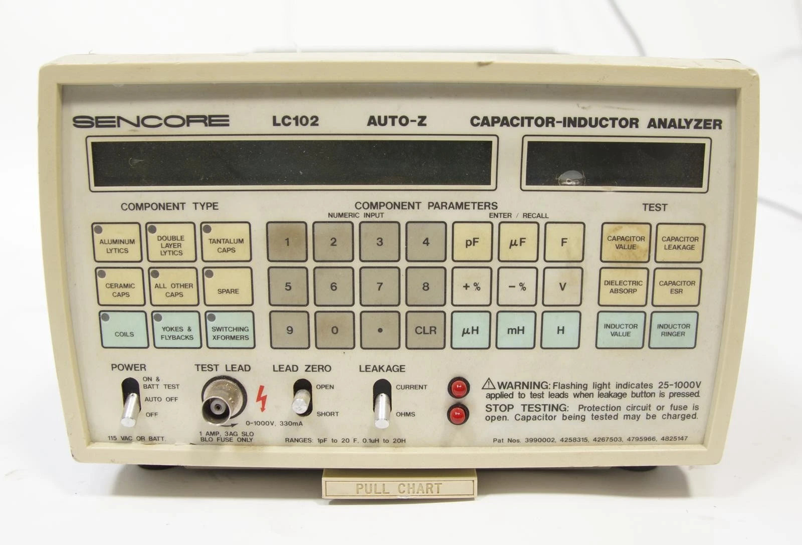 Sencore LC102 Capacitor & Inductor Analyzer AS-IS