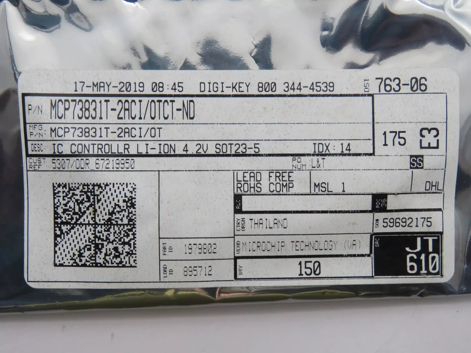 Microchip MCP73831T-2ACI IC Controller 2V - NEW INBOX