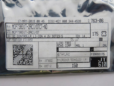 Microchip MCP73831T-2ACI IC Controller 2V - NEW INBOX