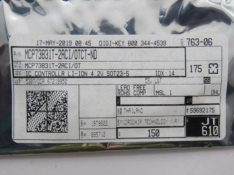 Microchip MCP73831T-2ACI IC Controller 2V - NEW INBOX