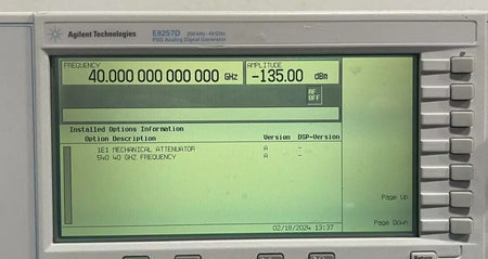 Agilent/Keysight E8257D PSG 250kHz-40GHz Analog Signal Generator Options 1E1 540