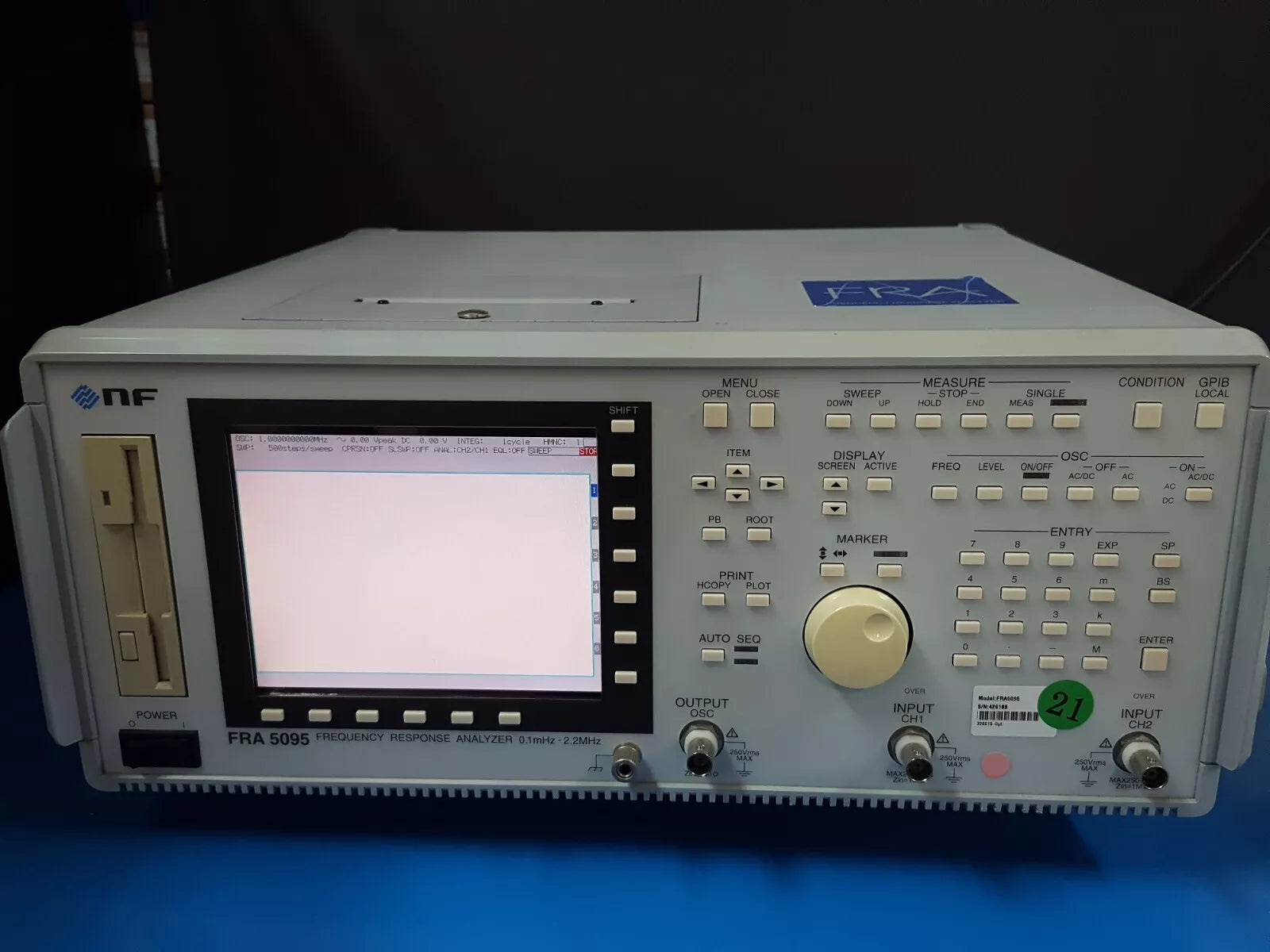 NF FRA5095: Frequency Response Analyzer, 0.1mHz-2.2MHz, Untested (6189)