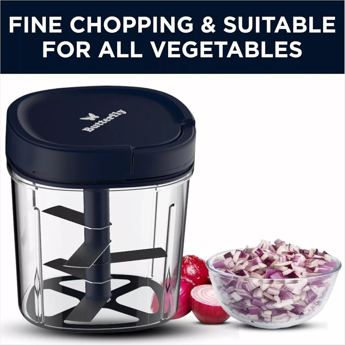 Butterfly Premium Vegetable Chopper 900 Ml Blue