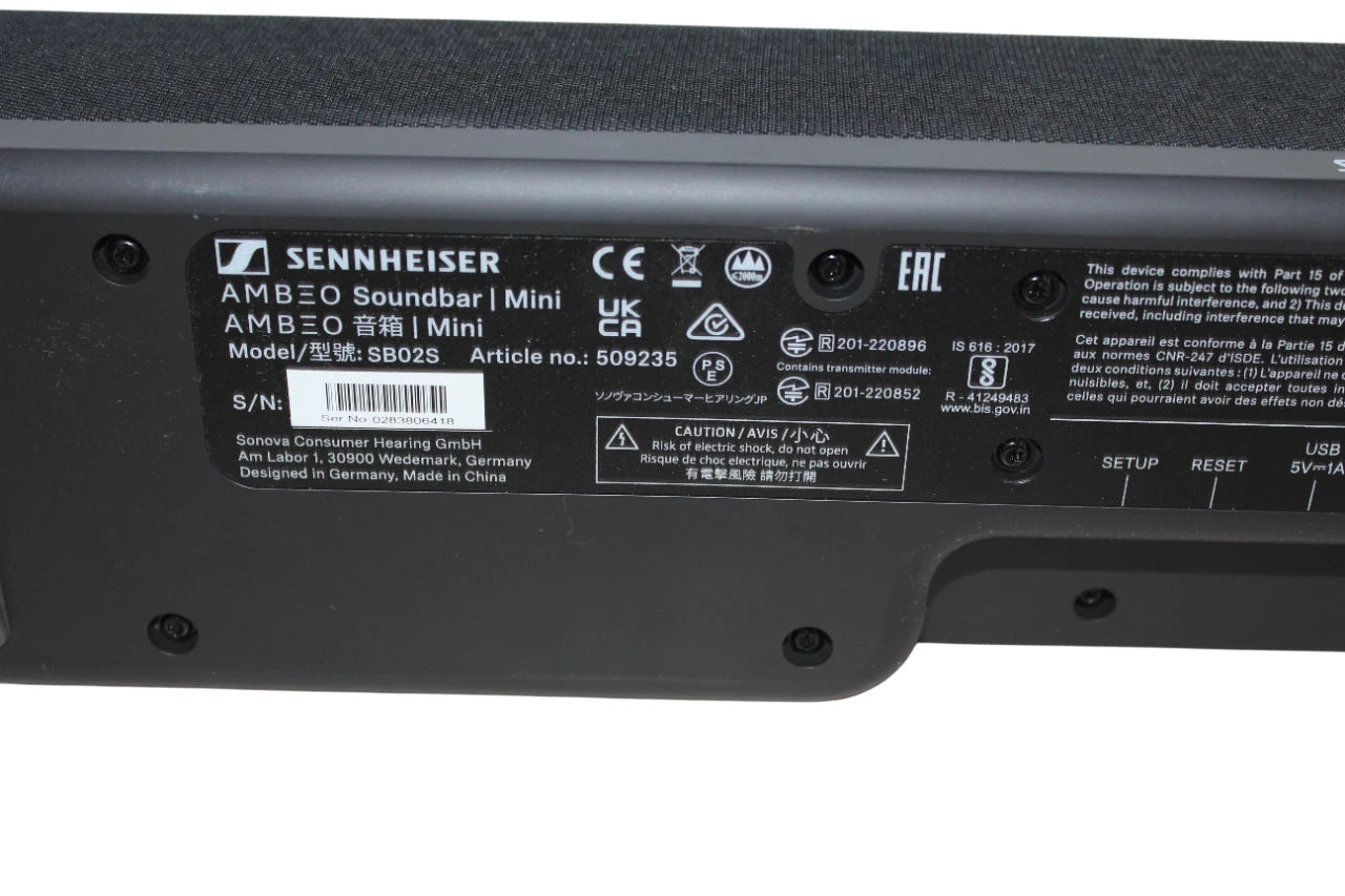 Sennheiser AMBEO Soundbar Mini SB02S - Free Shipping