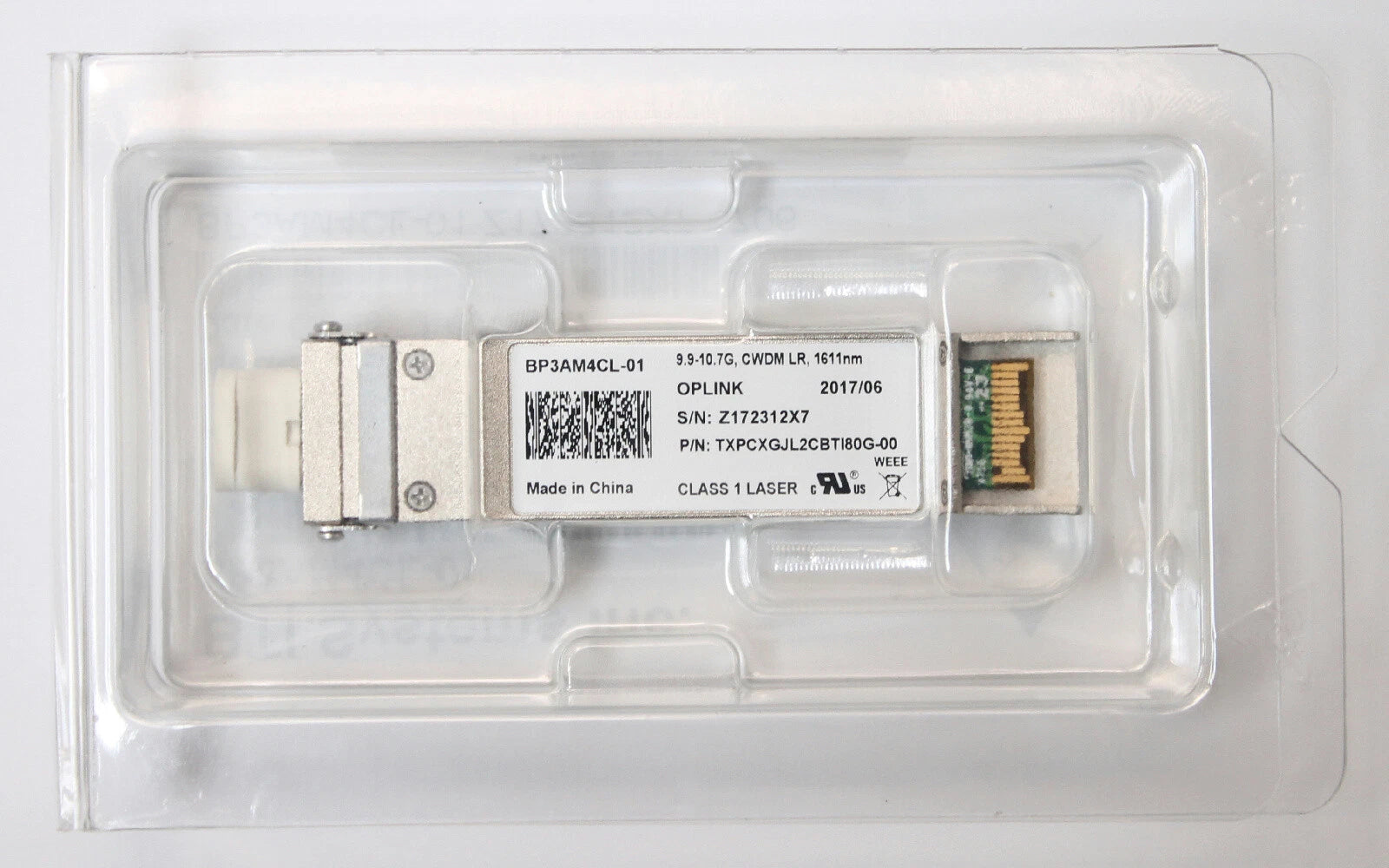 BTI BP3AM4CL-01 XFP Transceiver 9.9-10.7G CWDM LR, Ch#1, 1611nm TXPCXGJL2CBTI80G