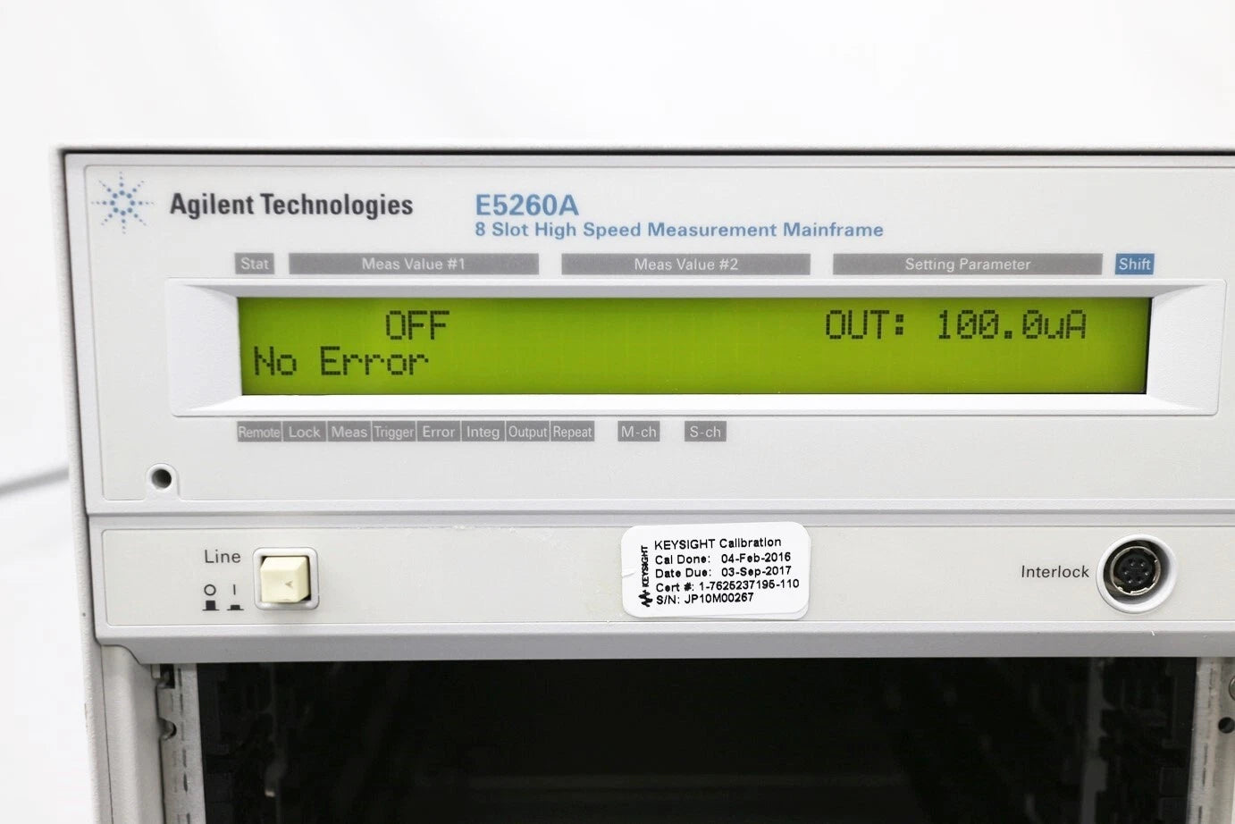 Agilent E5260A IV Analyzer 8-Slot Mainframe