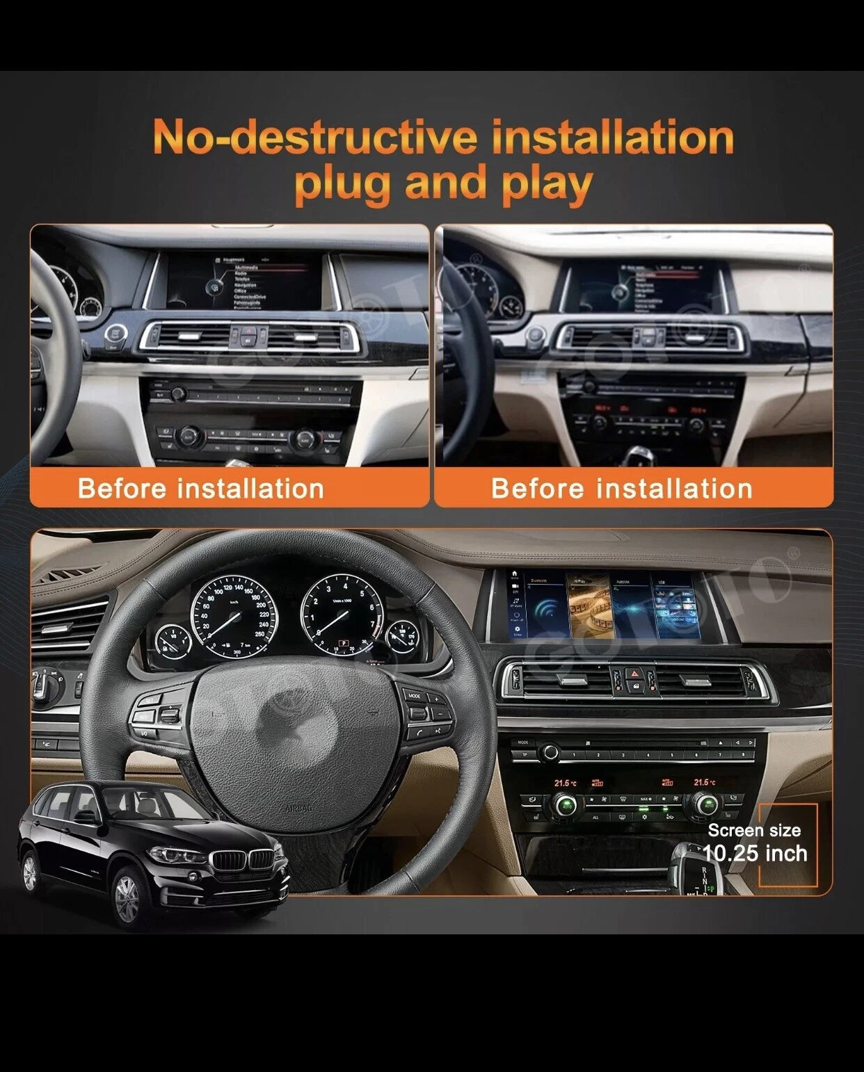 10.25-inch CarPlay Touchscreen Multimedia System for BMW 7 Series F01 F02 F03 F04 (2009-2012)